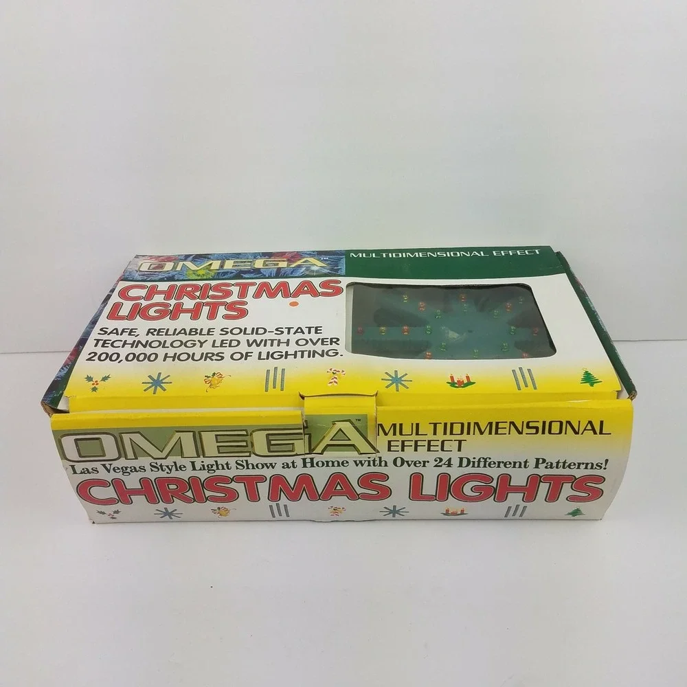 Vtg Omega Christmas LED Lights Multi Dimensional 24 Effects Las Vegas Style Show